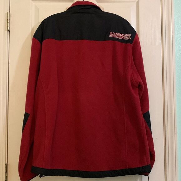 Logo Athletic Arkansas Razorbacks Fleece Red And Black Jacket Size XL - Picture 4 of 4